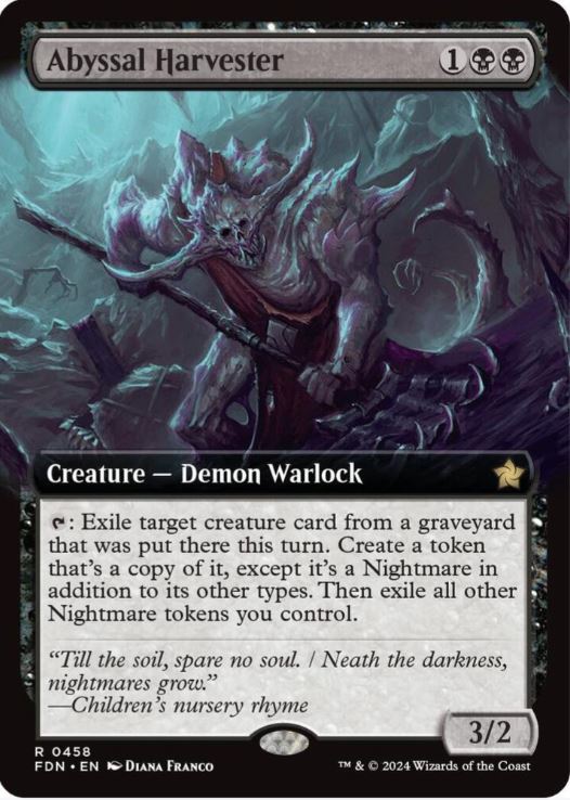 Abyssal Harvester (Extended Art) - Foundations (FDN) - NM