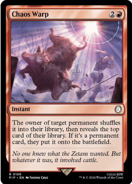 Foil Chaos Warp - Universes Beyond: Fallout (PIP) - NM