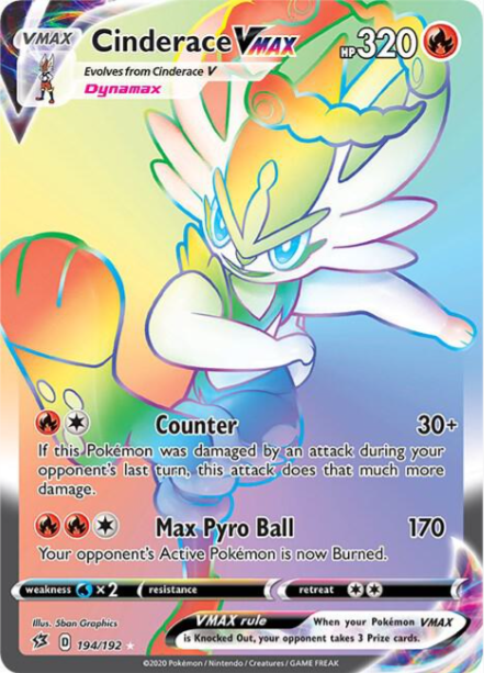 Cinderace VMAX (Secret) - SWSH02: Rebel Clash - NM