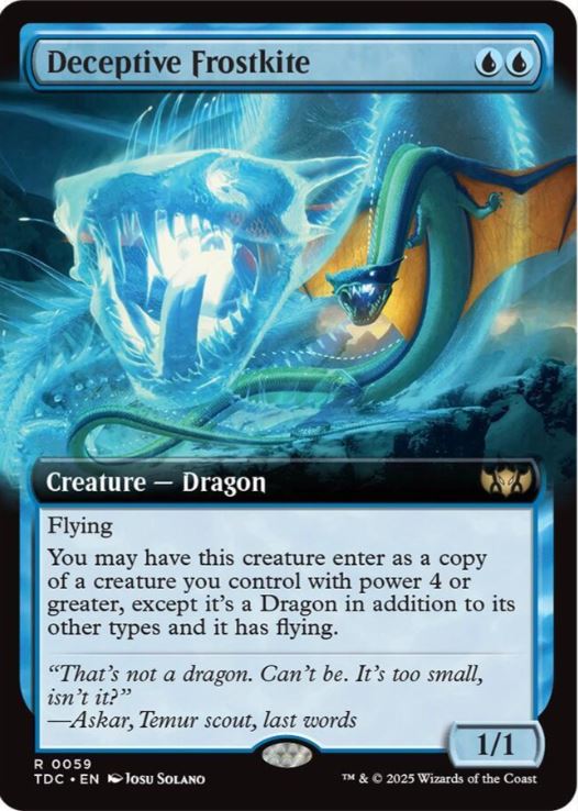 Deceptive Frostkite (Extended Art) - Commander: Tarkir: Dragonstorm (TDC) - NM