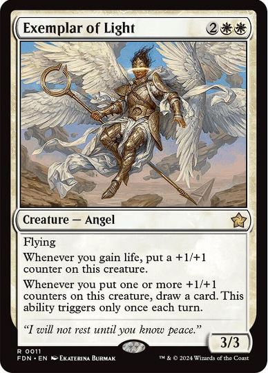 Foil Exemplar of Light - Foundations (FDN) - NM