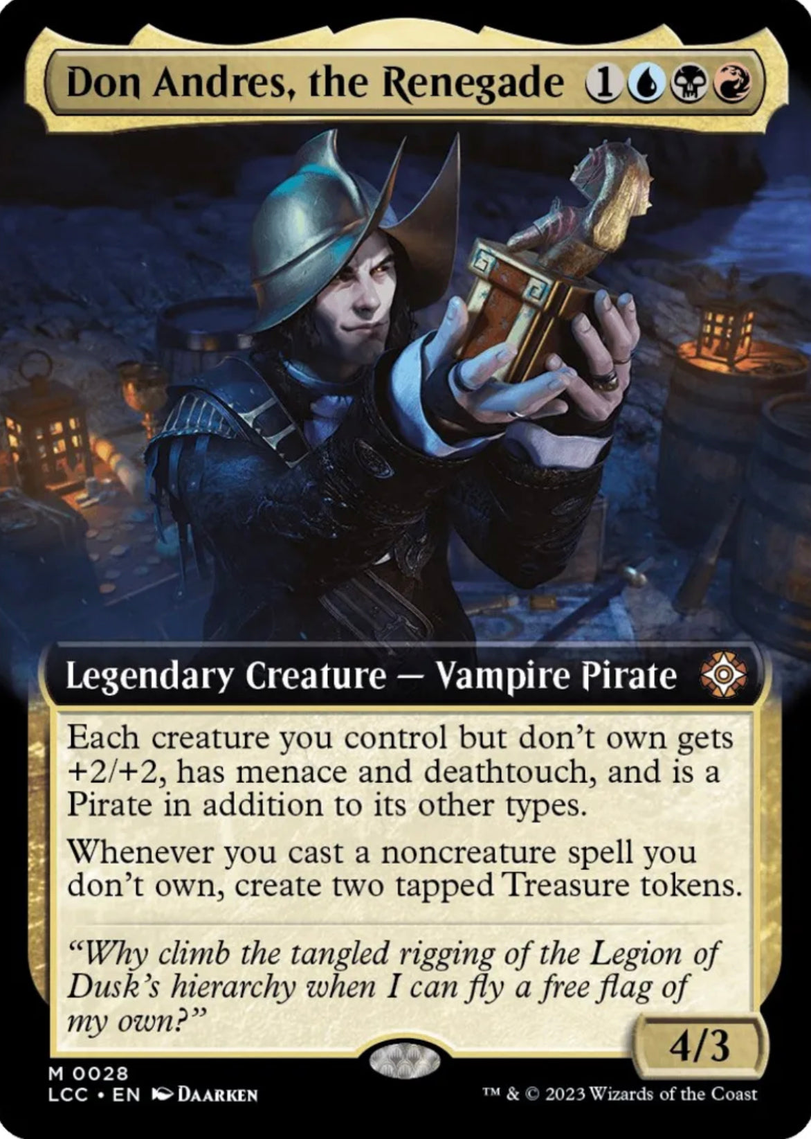 Foil Don Andres, il Rinnegato (Illustrazione estesa) - Comandante: Le Caverne Perdute di Ixalan (LCC) - NM