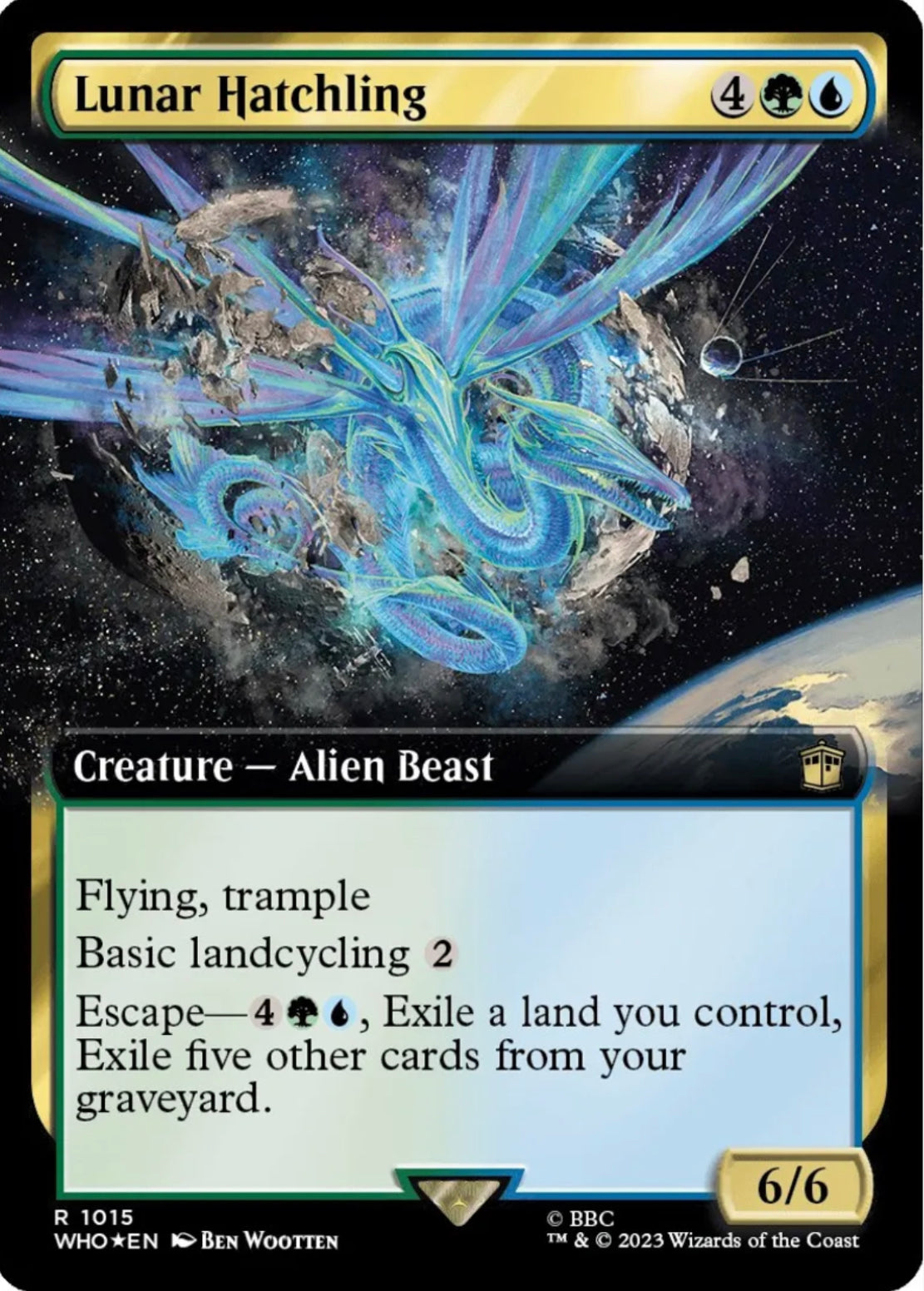 Lunar Hatchling (Extended Art) (Surge Foil) - Universes Beyond: Doctor Who (WHO)