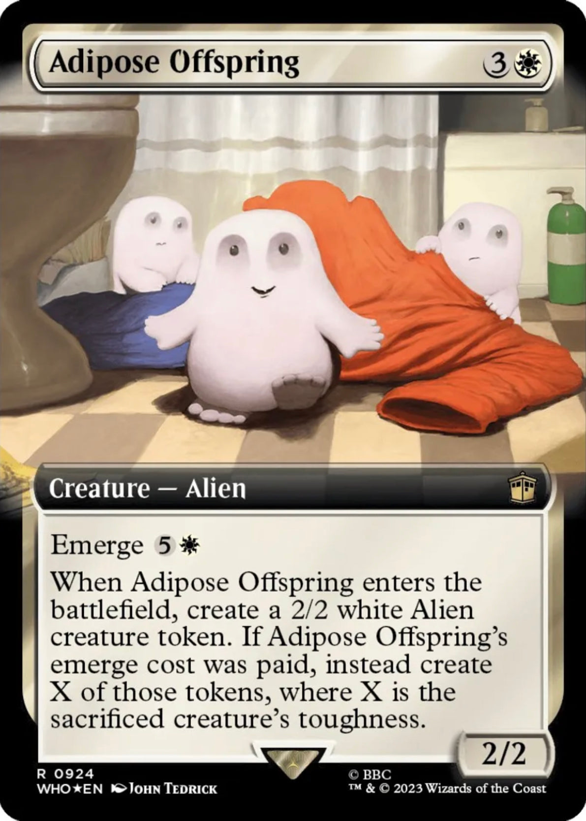 Adipose Offspring (Extended Art) (Surge Foil) - Universes Beyond: Doctor Who (WHO)