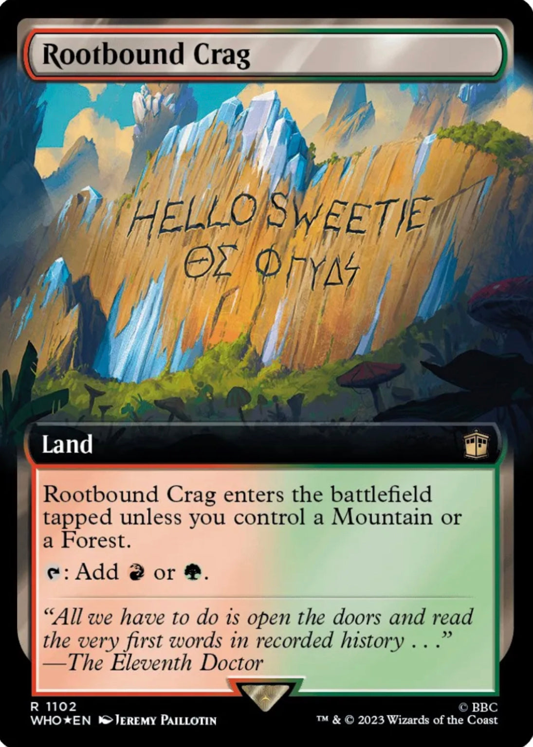 Rootbound Crag (Extended Art) (Surge Foil) - Universes Beyond: Doctor Who (WHO)