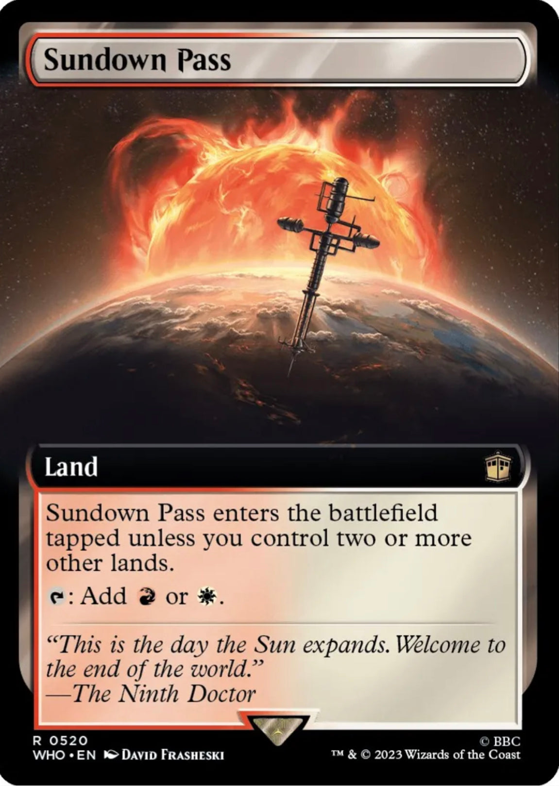 Foil Sundown Pass (Extended Art) - Universes Beyond: Doctor Who (WHO)