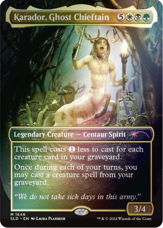 Karador, Ghost Chieftain (Rainbow Foil) - Secret Lair Drop Series (SLD) - NM