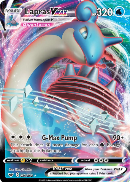 Lapras VMAX - SWSH01: Sword & Shield Base Set - NM