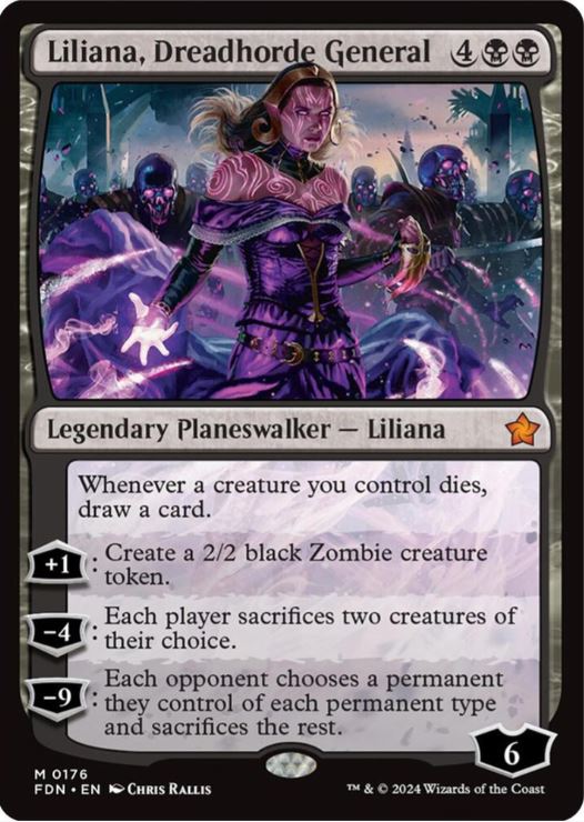 Foil Liliana, Dreadhorde General - Foundations (FDN) - Foundations (FDN) - NM