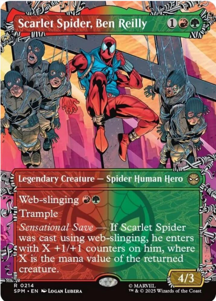 Foil Scarlet Spider, Ben Reilly (Borderless) - Marvel's Spider-Man (SPM) - NM