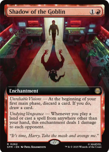 Foil Shadow of the Goblin (Extended Art) - Marvel's Spider-Man (SPM) - NM