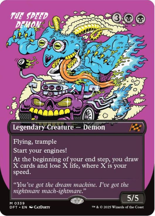Foil The Speed Demon (Borderless) - Aetherdrift (DFT) - NM