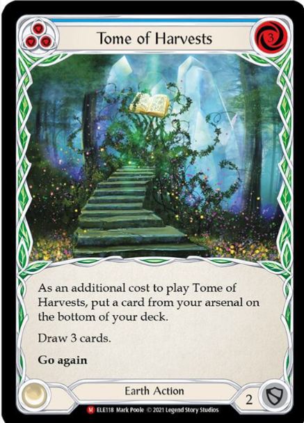 Rainbow Foil Tome of Harvests - 1st Ed Tales of Aria (ELE) - NM