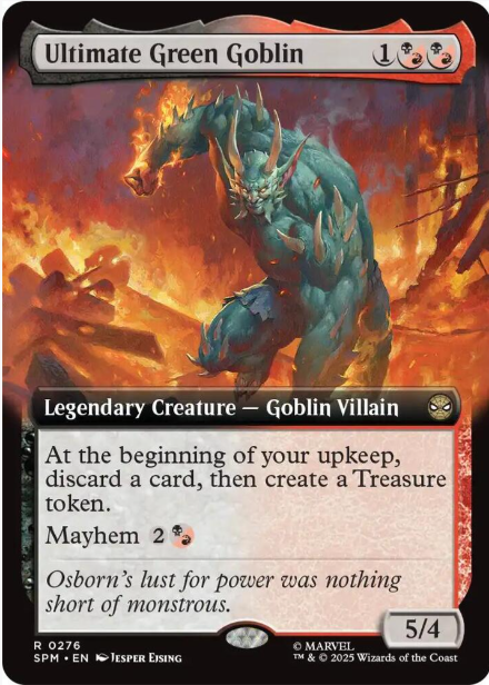 Foil Ultimate Green Goblin (Extended Art) - Marvel's Spider-Man (SPM)) - NM