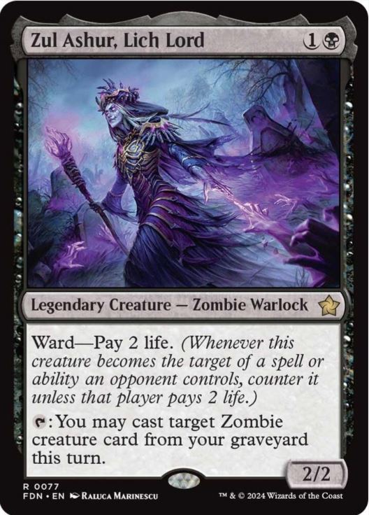Foil Zul Ashur, Lich Lord - Foundations (FDN) - NM