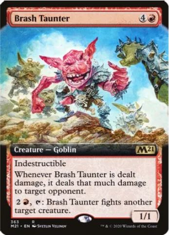 Brash Taunter (Arte estesa) - Set Base 2021 (M21) - NM