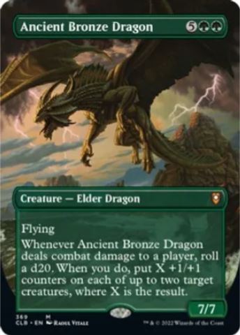 Foil Ancient Bronze Dragon (Borderless) - Commander Legends: Battle for Baldur's Gate (CLB) - NM
