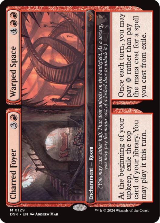 Charred Foyer // Warped Space - Duskmourn: House of Horror (DSK) - NM