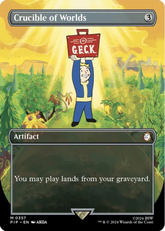 Foil Crucible of Worlds (Borderless) - Universes Beyond: Fallout (PIP) - NM