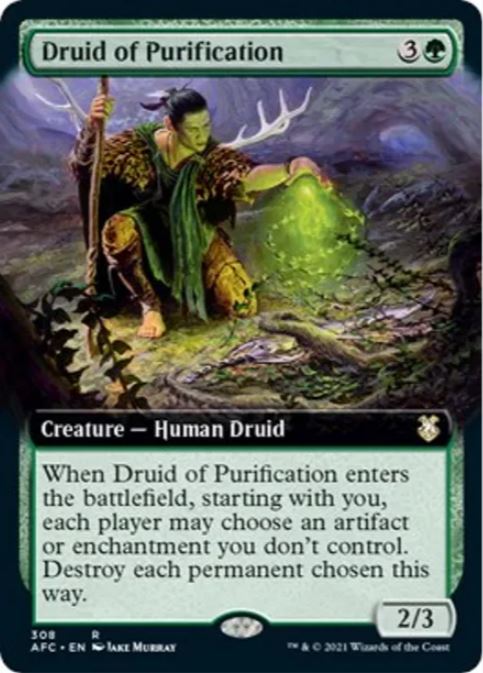 Druid of Purification (Extended Art) - Commander: Adventures in the Forgotten Realms (AFC) - NM