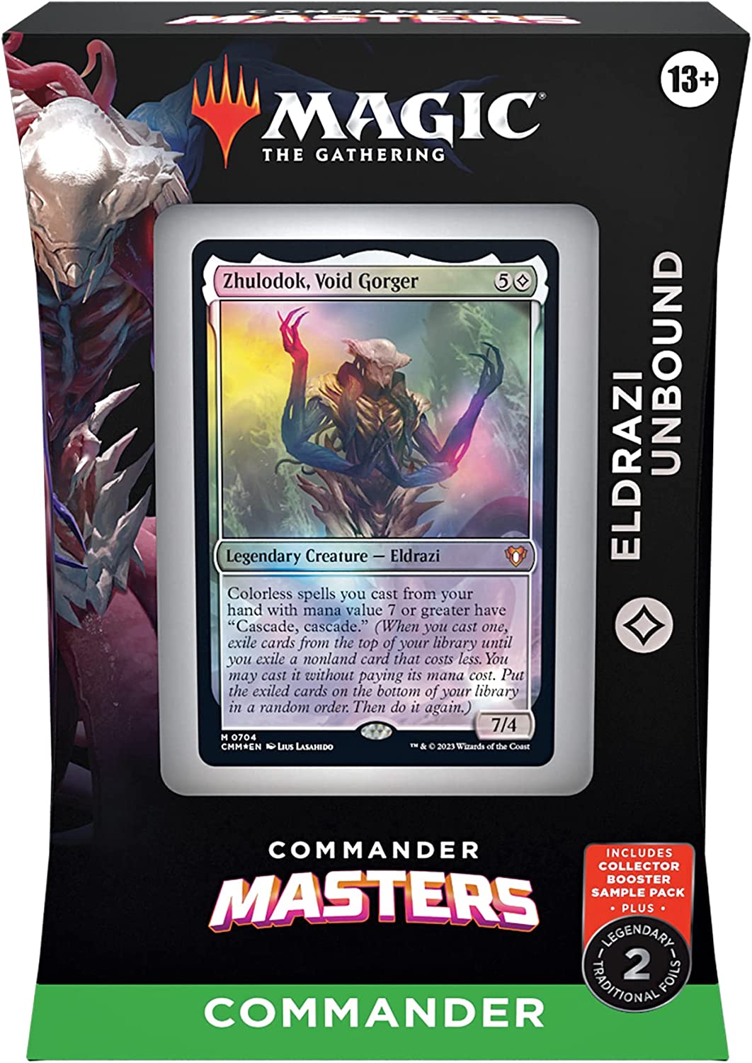 Commander Masters Commander Deck – Eldrazi Unbound (100-Karten-Deck, 2-Karten-Sammler-Booster-Probepaket + Zubehör)