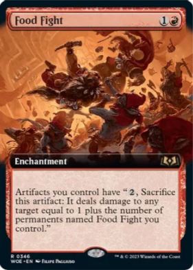 Foil Food Fight (Extended Art) - Wilds of Eldraine (WOE)