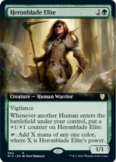Heronblade Elite (erweiterte Grafik) – Kommandant: Innistrad: Midnight Hunt (MIC) – NM