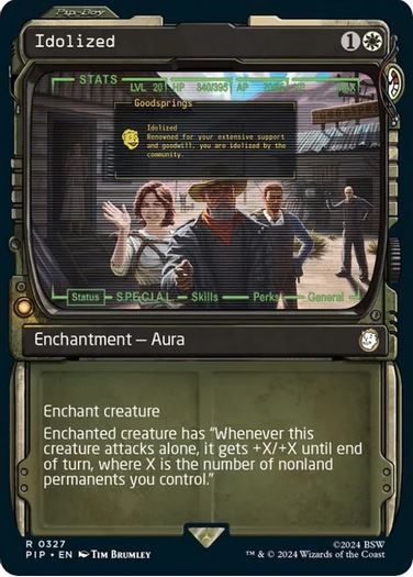 Foil Idolized (Showcase) - Universes Beyond: Fallout (PIP) - NM