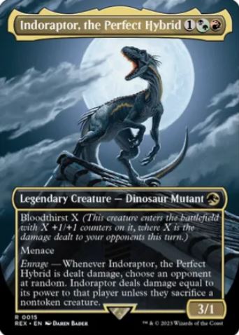 Indoraptor, the Perfect Hybrid (Borderless) - Universes Beyond: Jurassic World Collection (REX) - NM