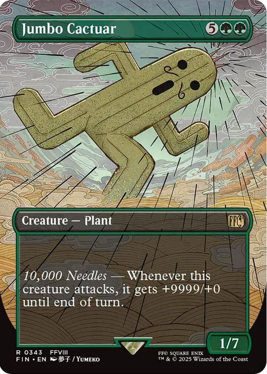 Foil Jumbo Cactuar (Borderless) - FINAL FANTASY (FIN) - NM