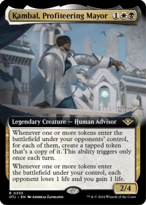 Kambal, Profiteering Mayor (Extended Art) - Outlaws of Thunder Junction (OTJ) - NM