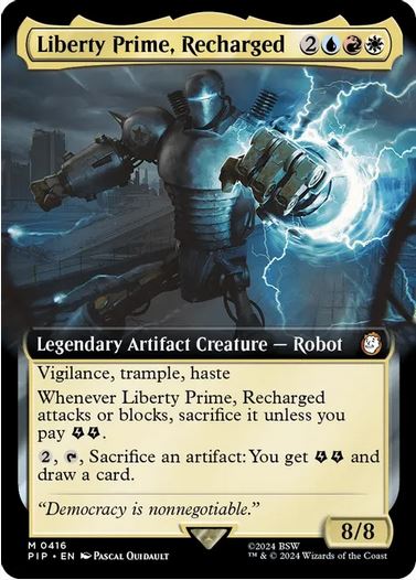 Foil Liberty Prime, Recharged (Extended Art) - Universes Beyond: Fallout (PIP) - NM