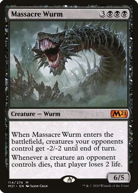 Wurm Massacro Foil - Set Base 2021 (M21) - LP
