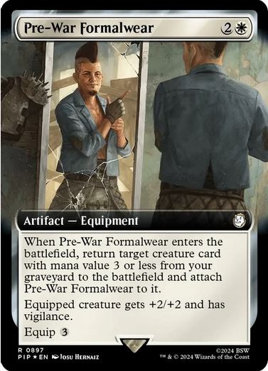 Pre-War Formalwear (Extended Art) (Surge Foil) - Universes Beyond: Fallout (PIP) - NM