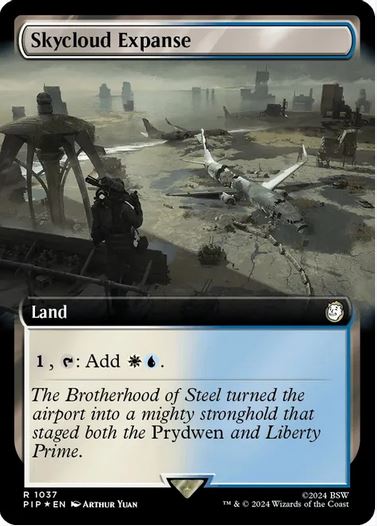 Skycloud Expanse (Extended Art) (Surge Foil) - Universes Beyond: Fallout (PIP) - NM