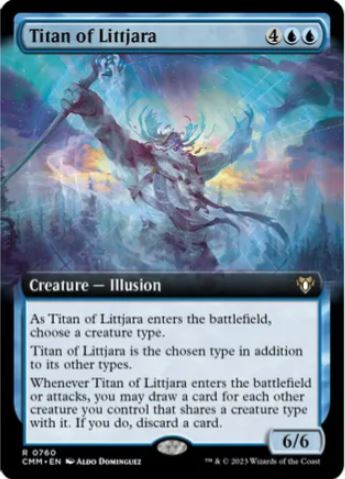 Titan of Littjara (Extended Art) - Commander Masters (CMM) - NM
