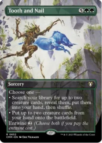Tooth and Nail (Borderless) - Commander Masters (CMM) - NM