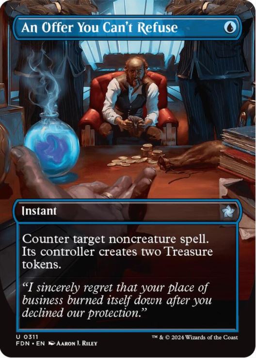 Foil An Offer You Can't Refuse (Borderless) - Foundations (FDN) - NM