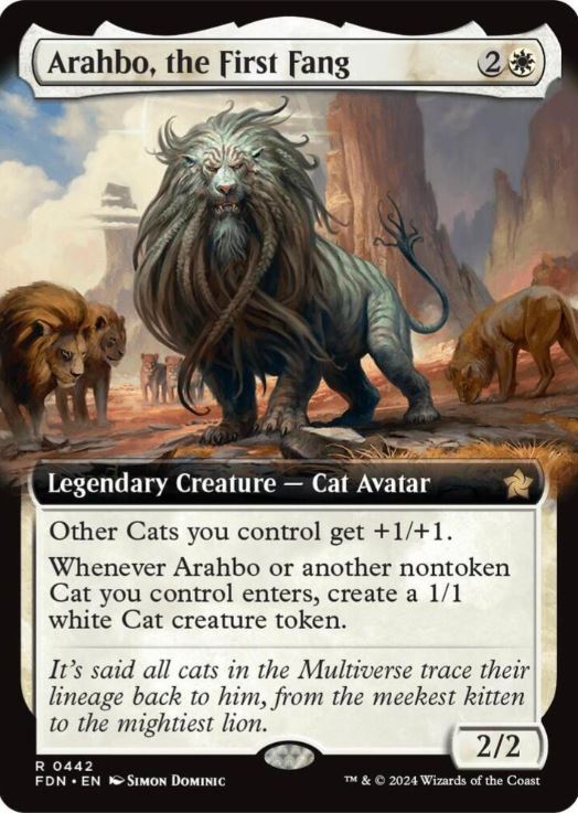 Foil Arahbo, the First Fang (Extended Art) - Foundations (FDN) - NM