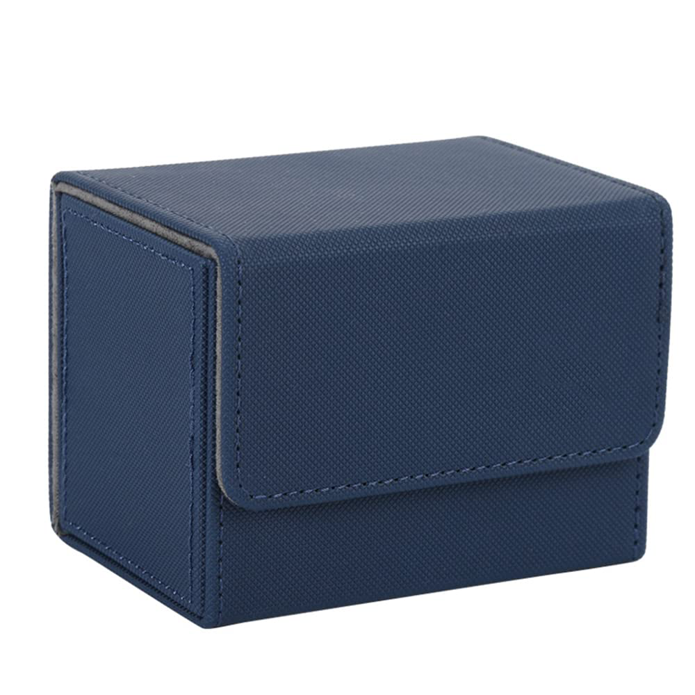 Horizontale Deckbox – Blau mit grauem Innenteil
