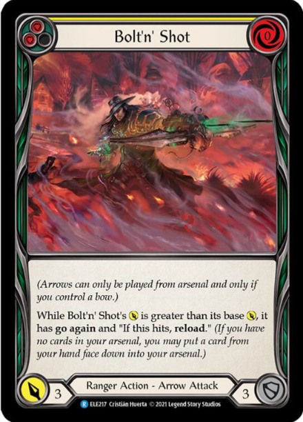 Rainbow Foil Bolt'n' Shot (Yellow) - 1st Ed Tales of Aria (ELE) - NM