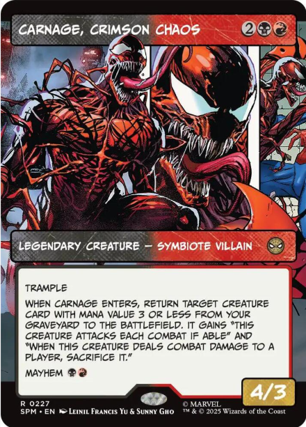 Carnage, Crimson Chaos (Borderless) - Marvel's Spider-Man (SPM) - NM