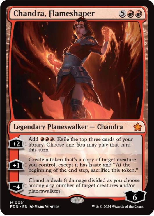 Foil Chandra, Flameshaper - Foundations (FDN) - NM