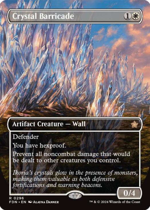 Crystal Barricade (Borderless) - Foundations (FDN) - NM