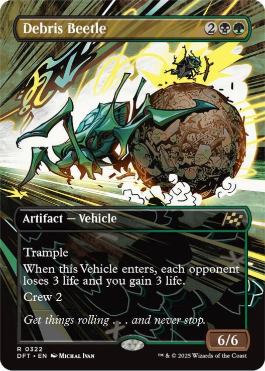 Foil Debris Beetle (Borderless) - Aetherdrift (DFT) - NM