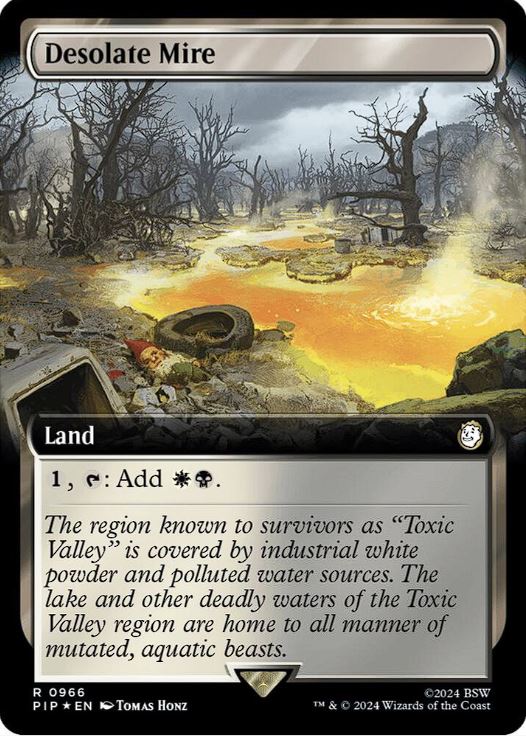 Desolate Mire (Extended Art) (Surge Foil) - Universes Beyond: Fallout (PIP) - NM