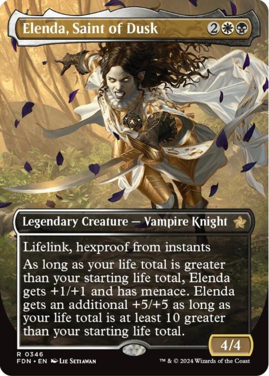 Elenda, Saint of Dusk (Borderless) - Foundations (FDN) - NM