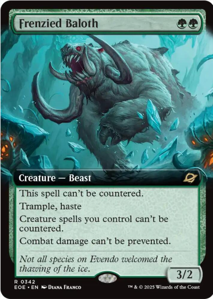 Foil Frenzied Baloth (Extended Art) - Edge of Eternities (EOE)- NM