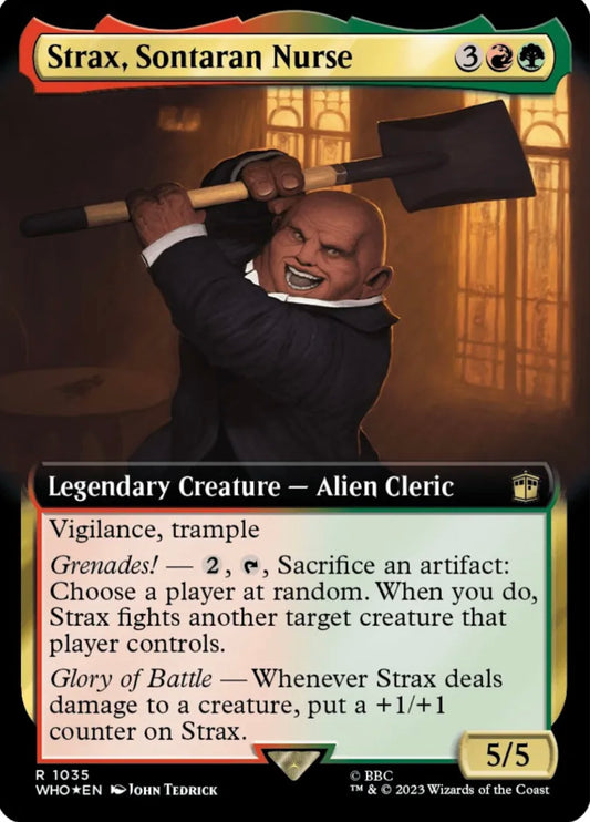 Strax, Sontaran Nurse (Extended Art) (Surge Foil) - Universes Beyond: Doctor Who (WHO)