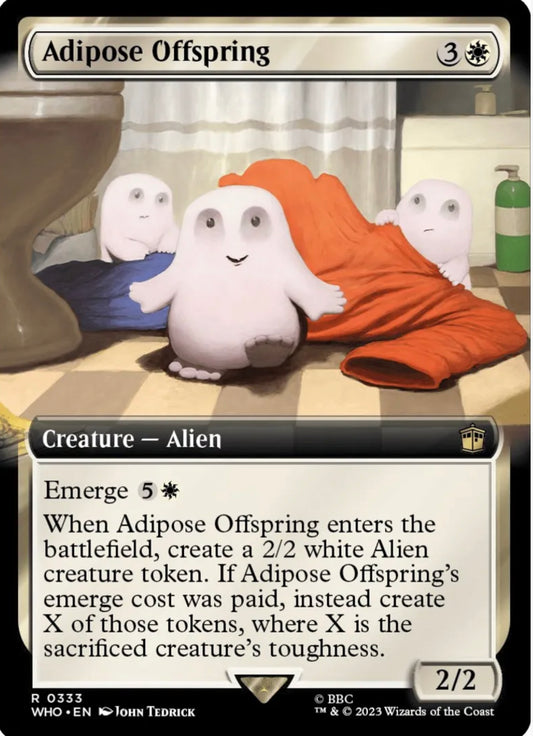 Foil Adipose Offspring (Extended Art) - Universes Beyond: Doctor Who (WHO)